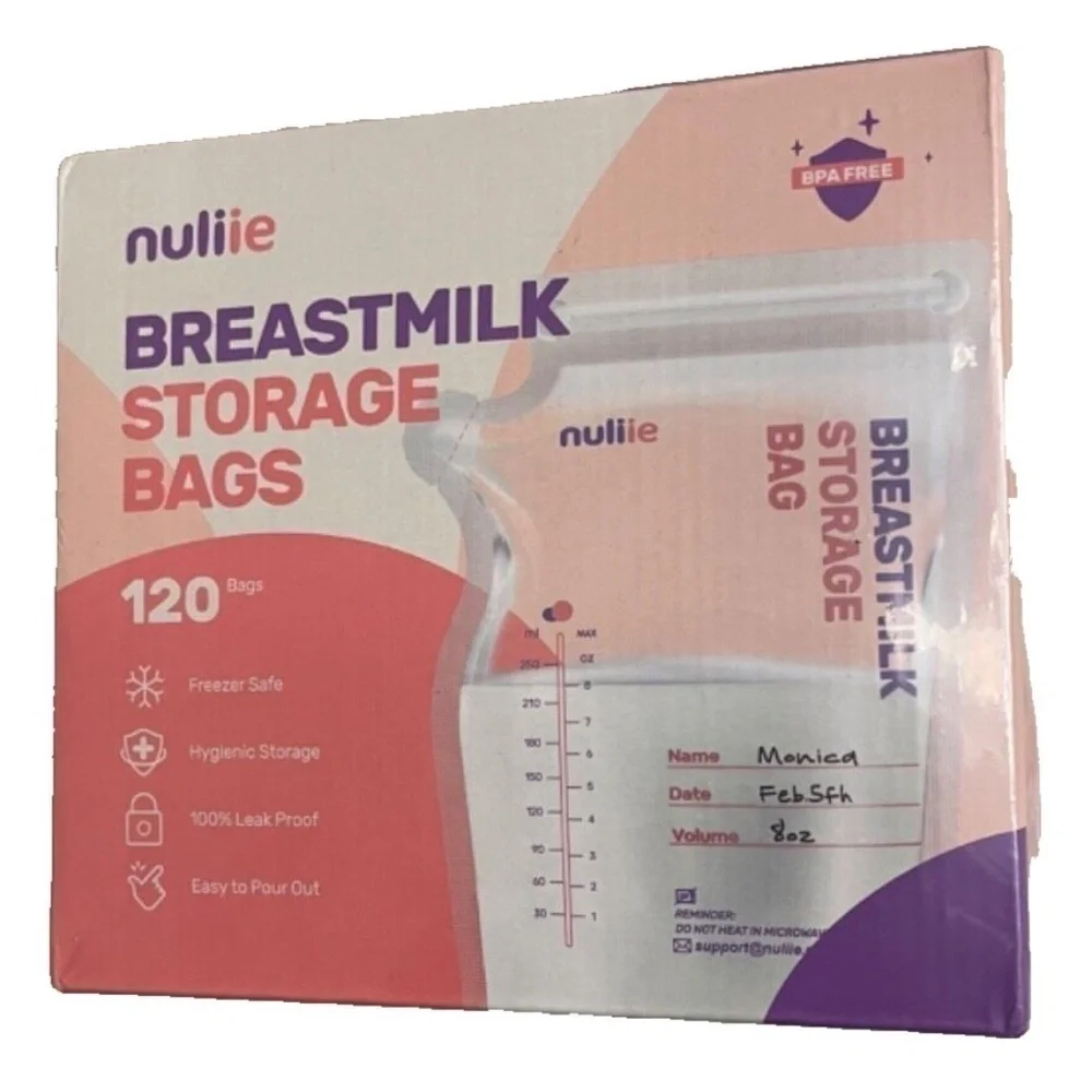 Breastmilk Storage Bags, No-Leak, 120 Count Pack of 1 NEW‎ 120 Pcs Temp-Sensing